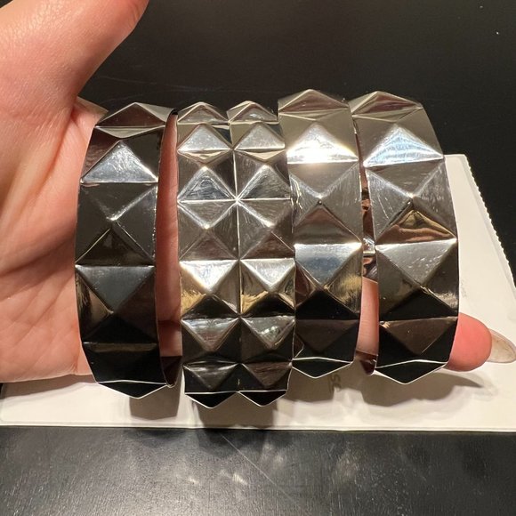 BUNDLE Silver Bangle Bracelets - Picture 3 of 6